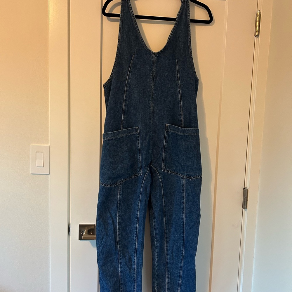 We The Free Blue Denim Overalls
